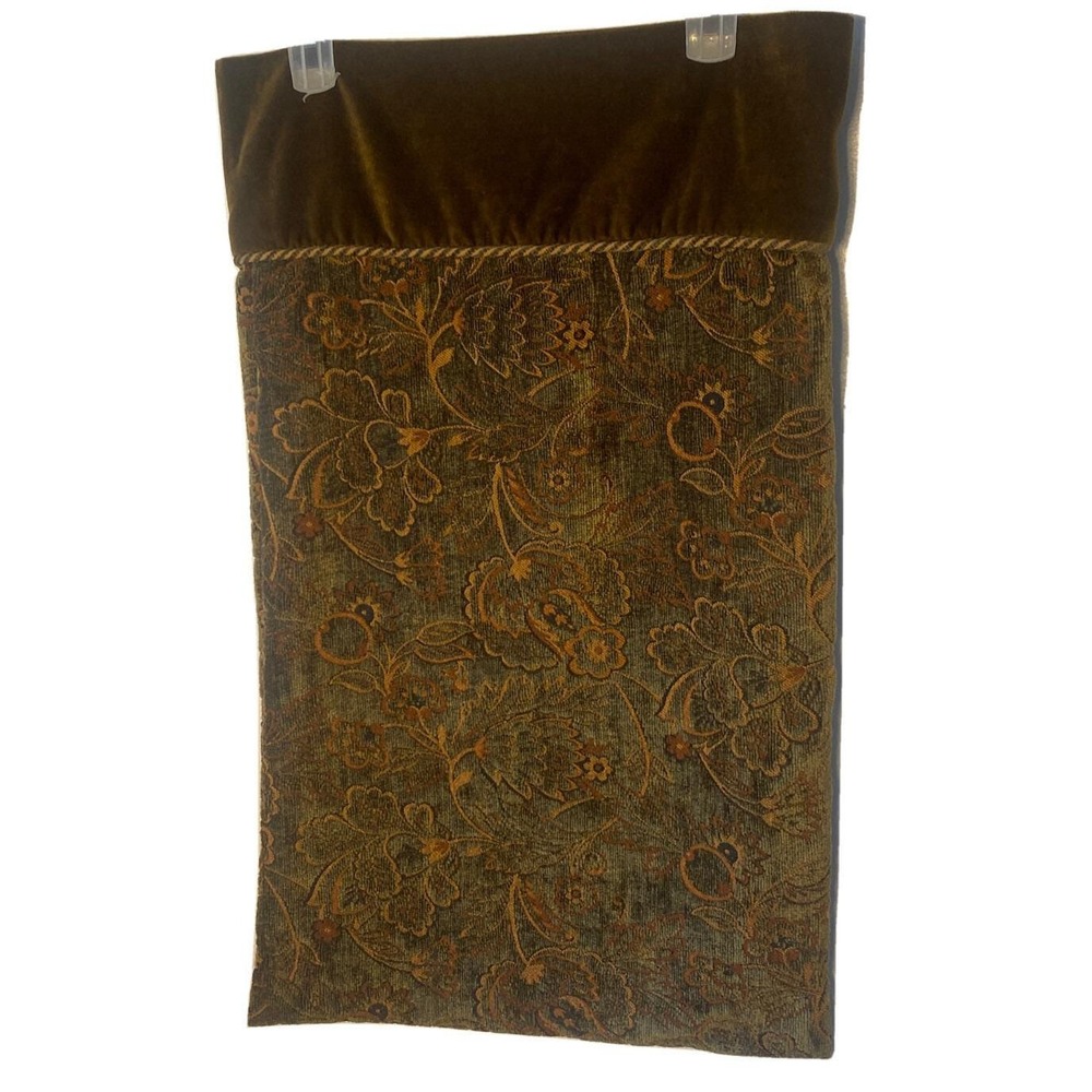 Arhaus Chenille Floral and Velvet Luxurious Pillowcase Green And Browns